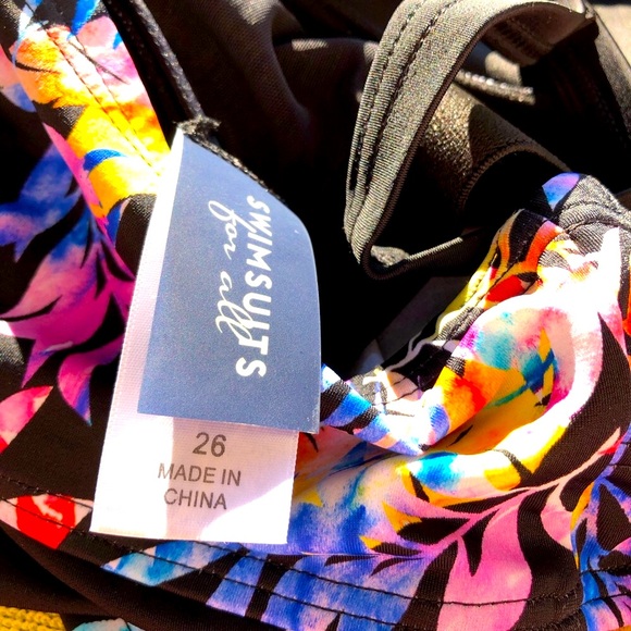 NWT 26 Swimsuits for All Plus Women’s Bathing Suit Bikini Tankini Top - Picture 6 of 9